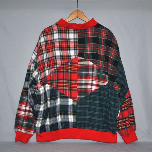 Vintage Patchit Tartan Plaid Patchwork Jacket Size XL - Picture 4 of 8